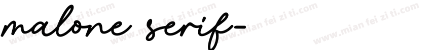 malone serif字体转换